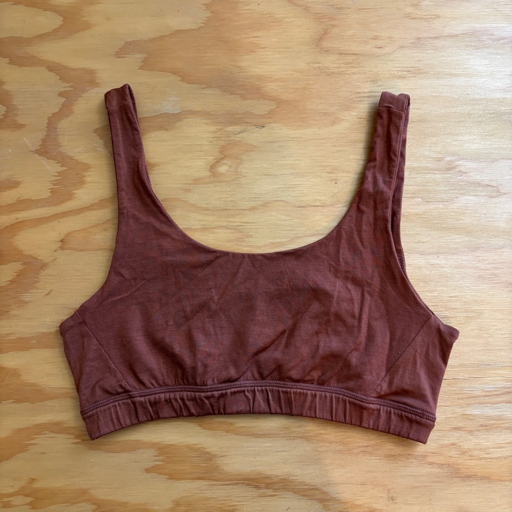 Wool& Merino Wool Scoop Bralette cinnamon brown